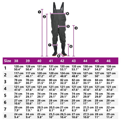 vidaXL Cuissardes avec bottes vert foncé taille 39
