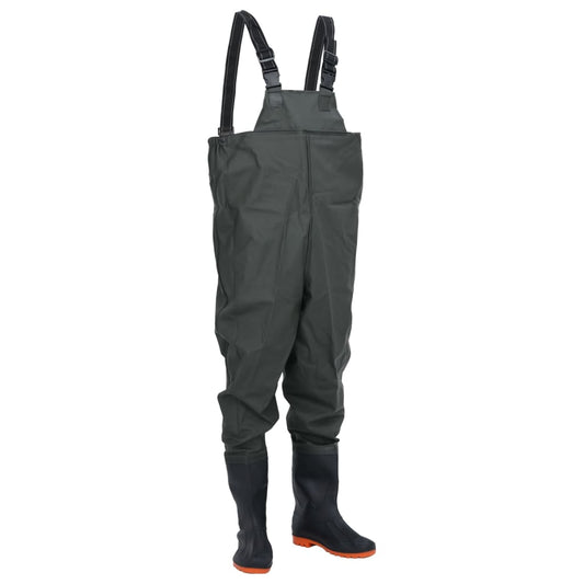 vidaXL Cuissardes avec bottes vert foncé taille 40