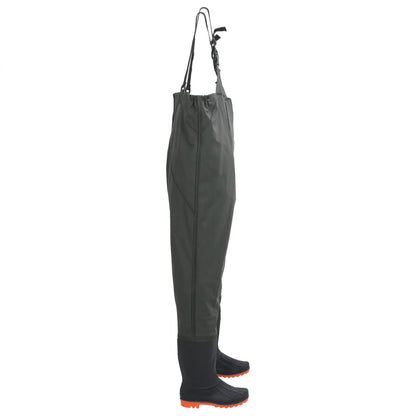 vidaXL Cuissardes avec bottes vert foncé taille 40