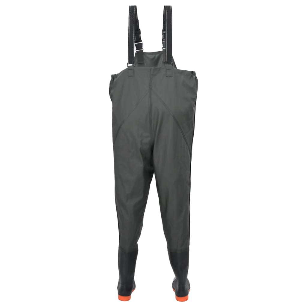 vidaXL Cuissardes avec bottes vert foncé taille 40