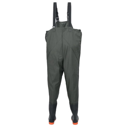 vidaXL Cuissardes avec bottes vert foncé taille 40