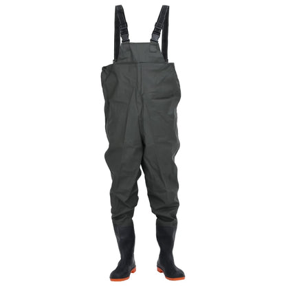 vidaXL Cuissardes avec bottes vert foncé taille 41