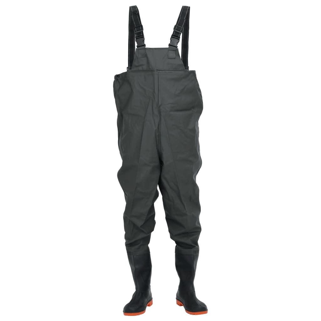 vidaXL Cuissardes avec bottes vert foncé taille 44