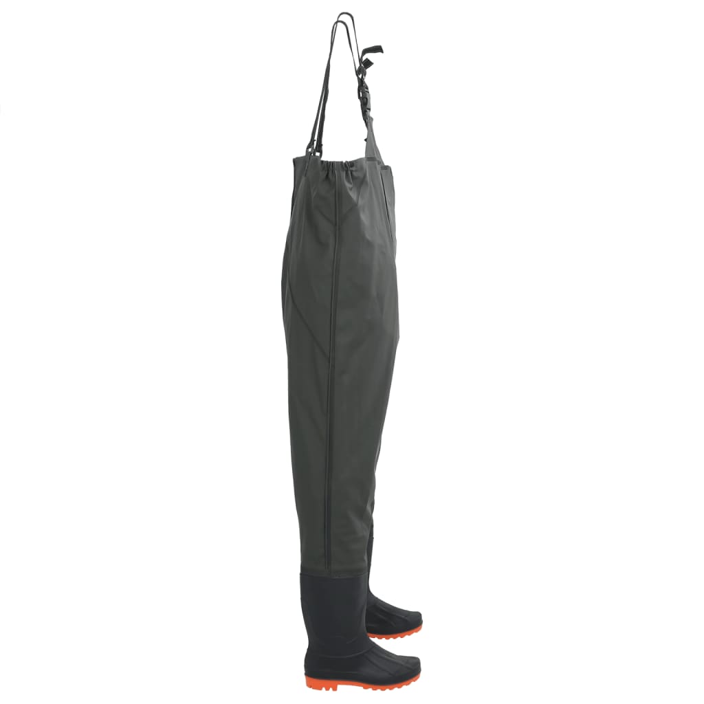 vidaXL Cuissardes avec bottes vert foncé taille 44