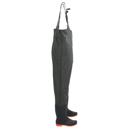 vidaXL Cuissardes avec bottes vert foncé taille 44