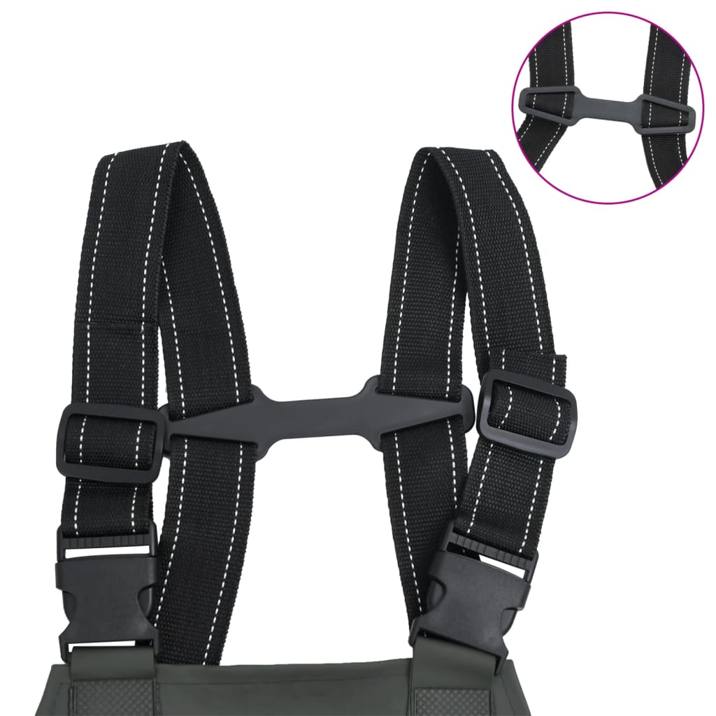vidaXL Cuissardes avec bottes vert foncé taille 44