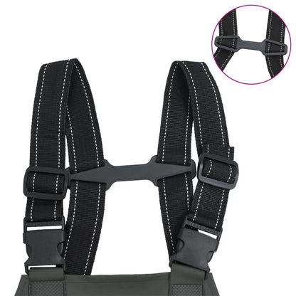 vidaXL Cuissardes avec bottes vert foncé taille 44