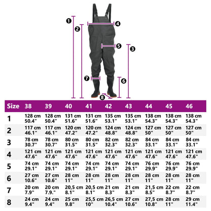 vidaXL Cuissardes avec bottes vert foncé taille 44