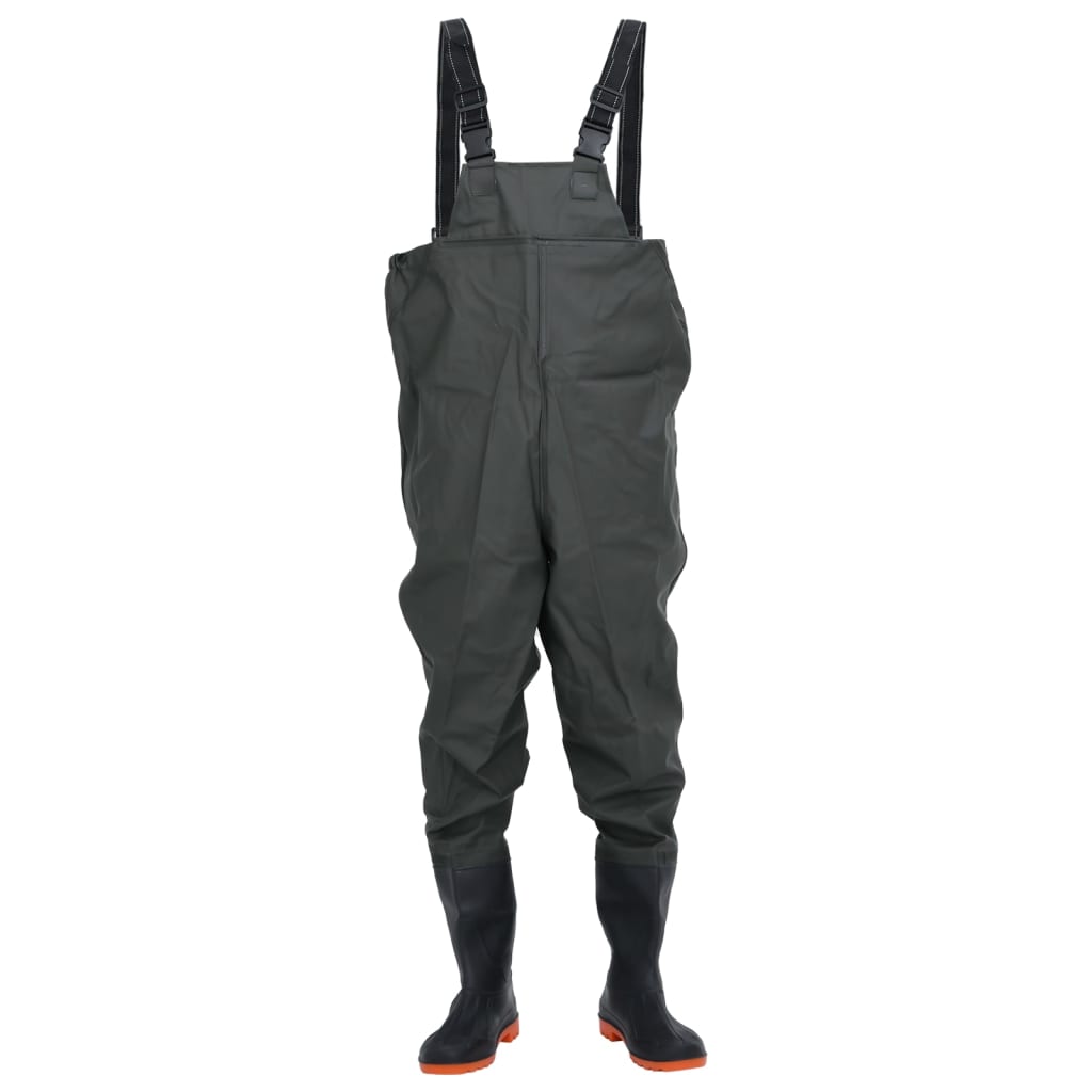 vidaXL Cuissardes avec bottes vert foncé taille 46