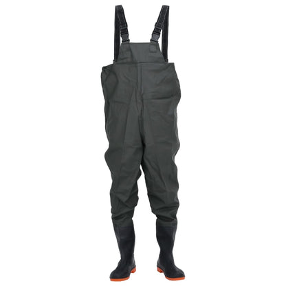 vidaXL Cuissardes avec bottes vert foncé taille 46