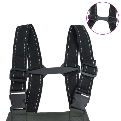 vidaXL Cuissardes avec bottes vert foncé taille 46