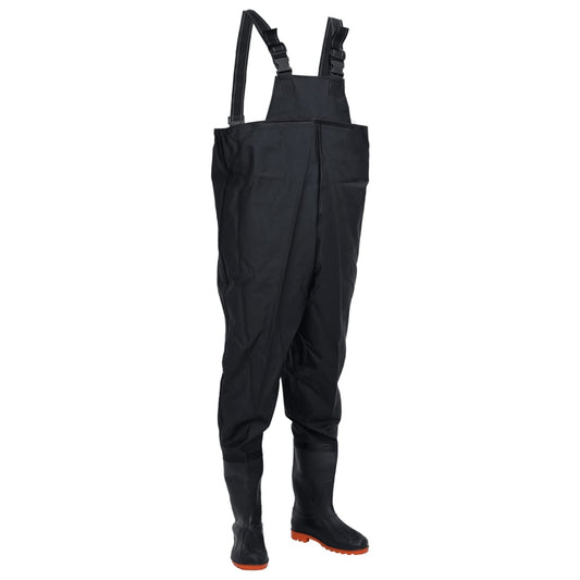 vidaXL Cuissardes avec bottes noir taille 44