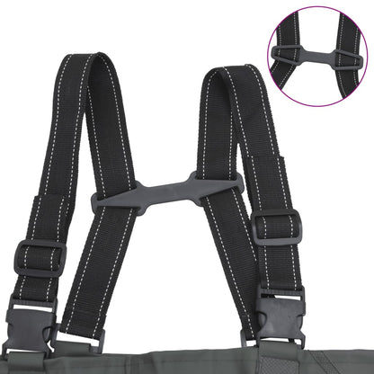 vidaXL Cuissardes avec bottes et ceinture vert foncé taille 38
