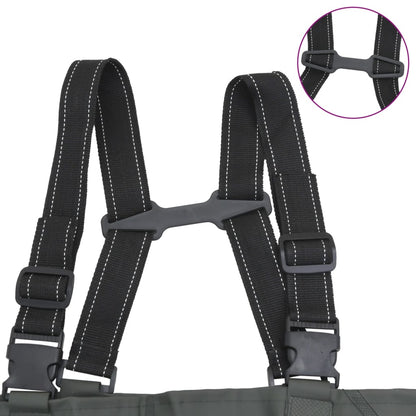 vidaXL Cuissardes avec bottes et ceinture vert foncé taille 41