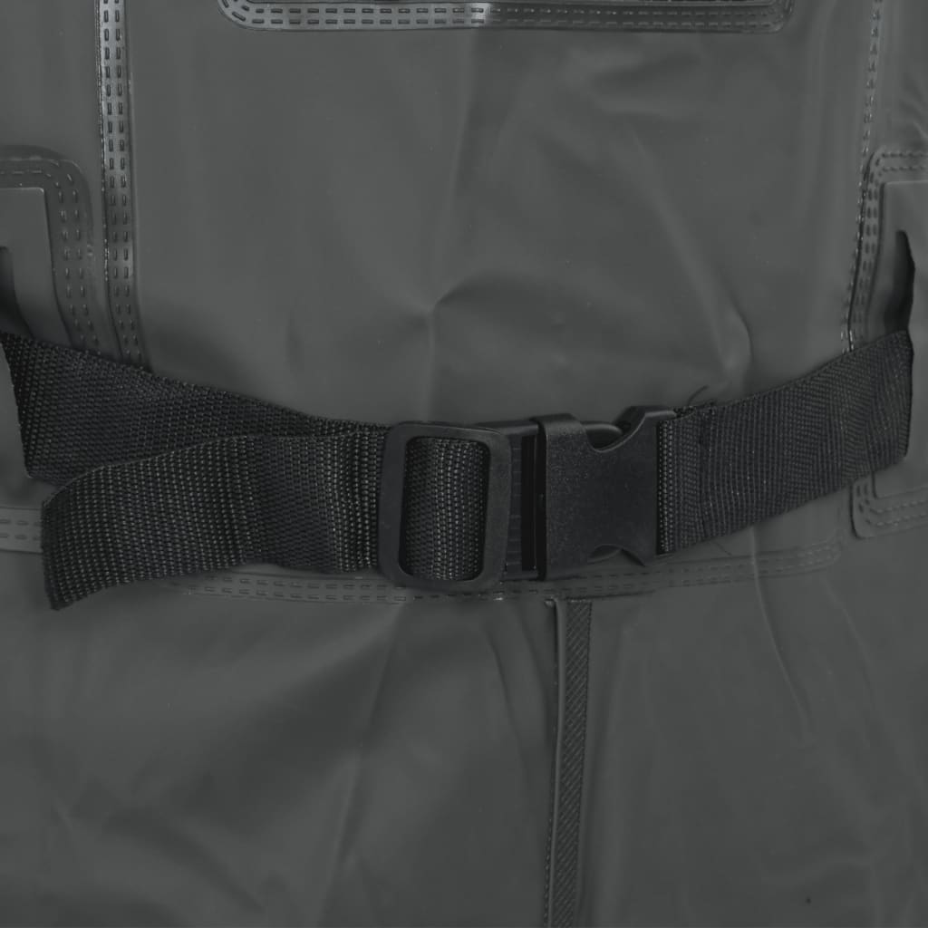 vidaXL Cuissardes avec bottes et ceinture vert foncé taille 41