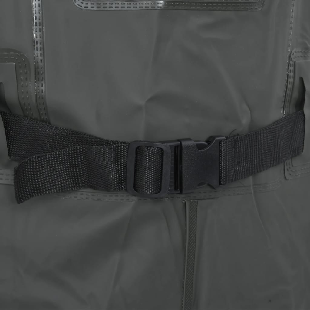 vidaXL Cuissardes avec bottes et ceinture vert foncé taille 44