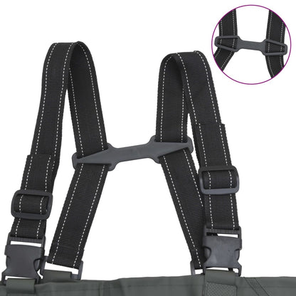 vidaXL Cuissardes avec bottes et ceinture vert foncé taille 46