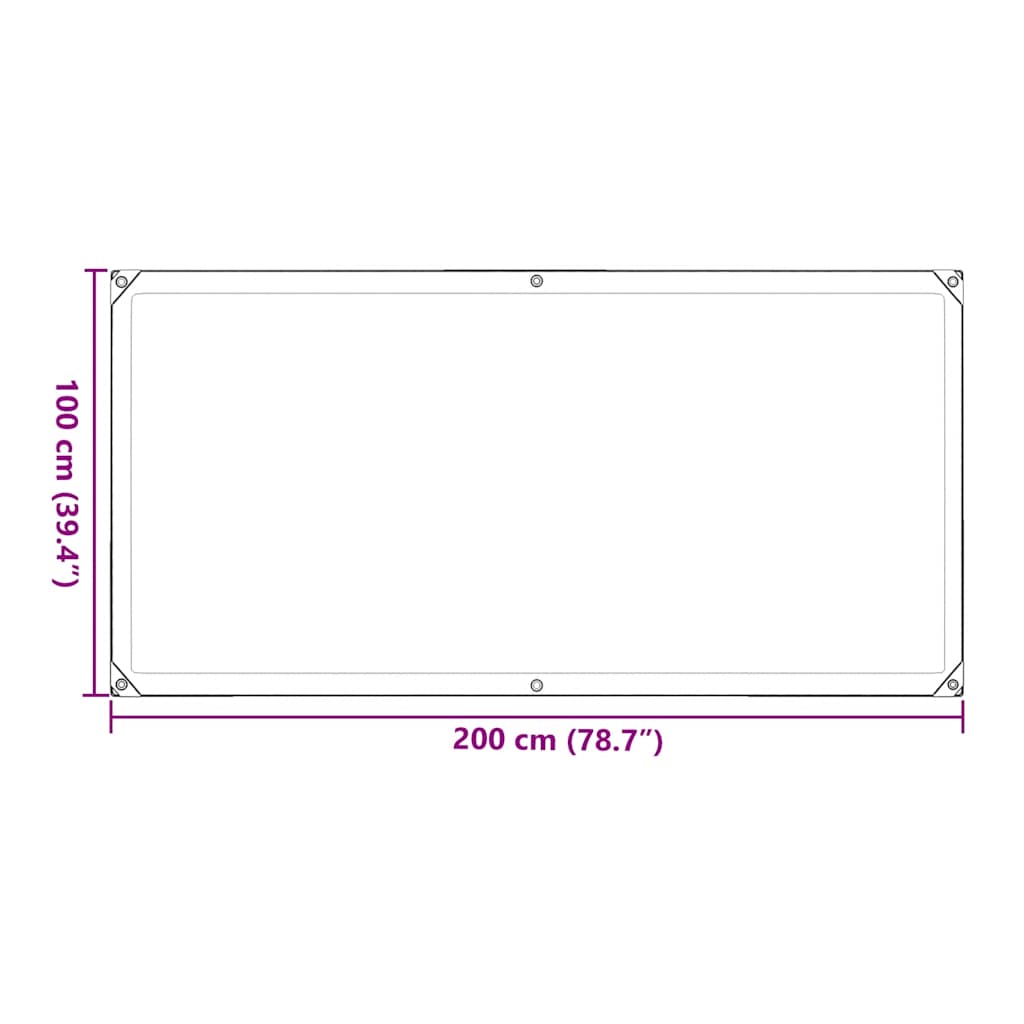 vidaXL Bâche transparente avec œillets 1x2 m polyéthylène