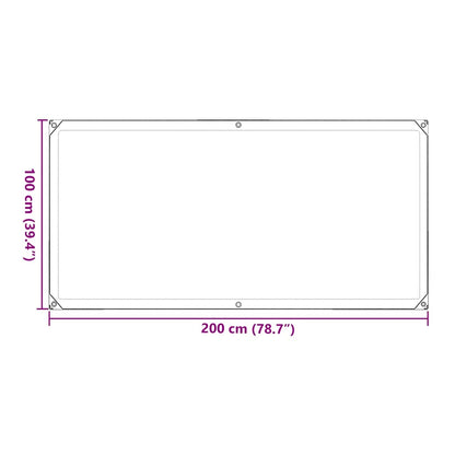 vidaXL Bâche transparente avec œillets 1x2 m polyéthylène