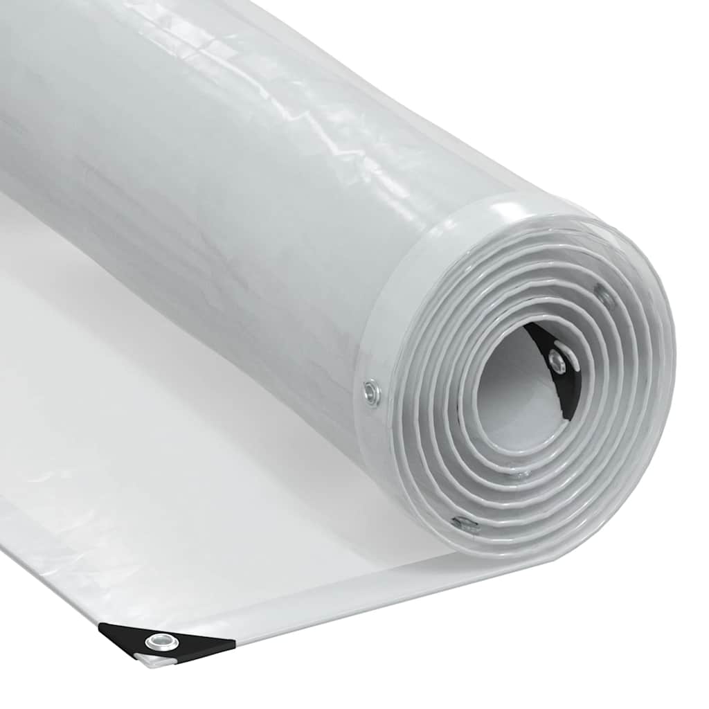 vidaXL Bâche transparente avec œillets 6x6 m polyéthylène