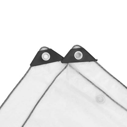 vidaXL Bâche transparente avec œillets 6x6 m polyéthylène