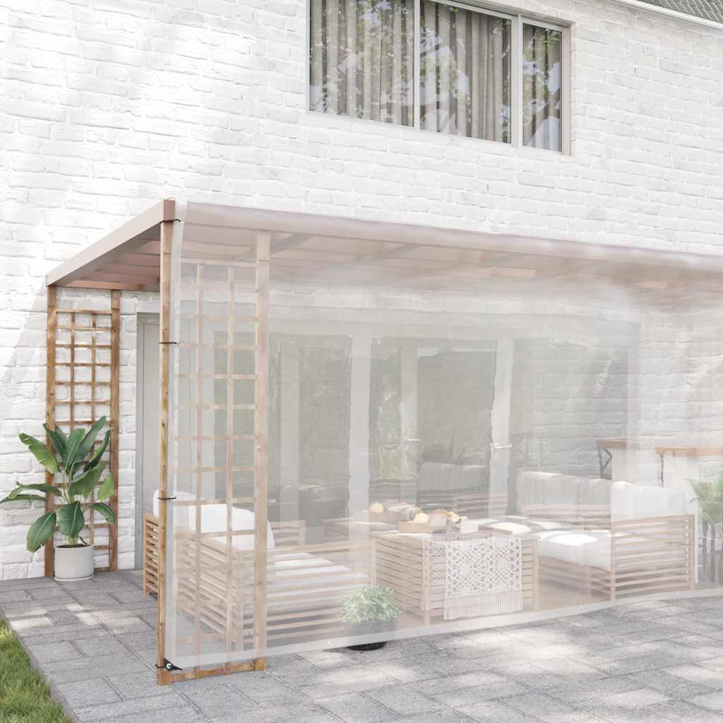 vidaXL Bâche transparente avec œillets 6x12 m polyéthylène