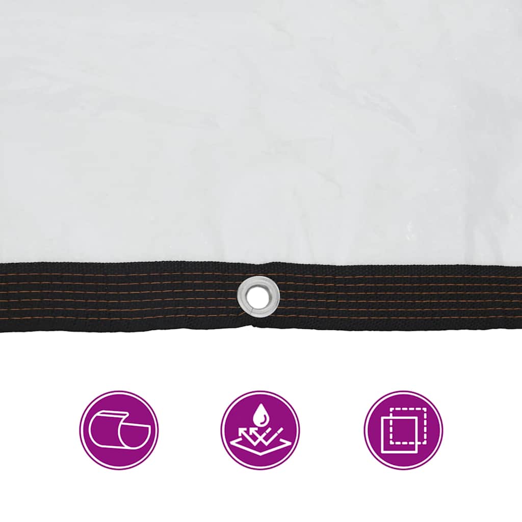 vidaXL Bâche transparente avec œillets 3x8 m polyéthylène