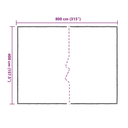 vidaXL Bâche transparente avec œillets 4x8 m polyéthylène