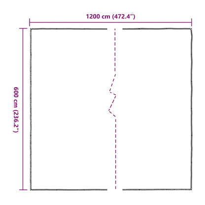 vidaXL Bâche transparente avec œillets 6x12 m polyéthylène