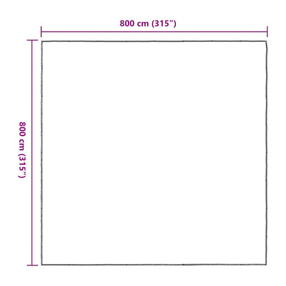 vidaXL Bâche transparente avec œillets 8x8 m polyéthylène