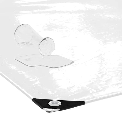 vidaXL Bâche transparente avec œillets 1x12 m PVC