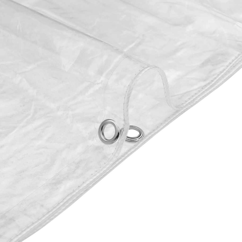 vidaXL Bâche transparente avec œillets 1x12 m PVC