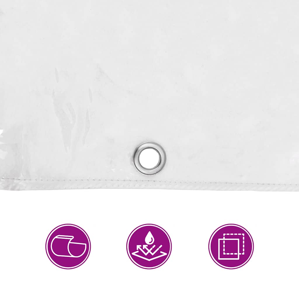 vidaXL Bâche transparente avec œillets 3x4 m PVC