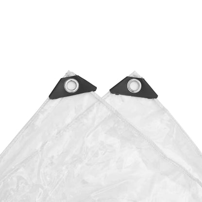vidaXL Bâche transparente avec œillets 3x5 m PVC