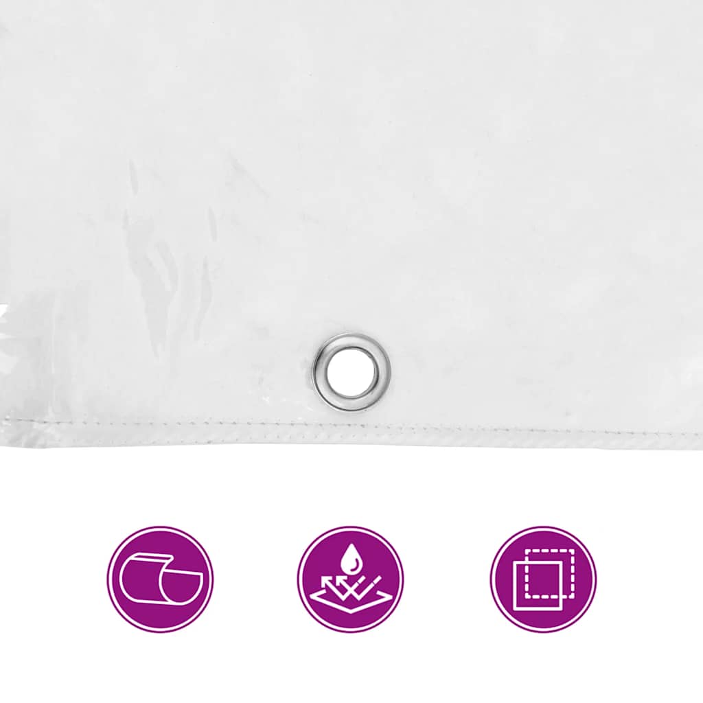 vidaXL Bâche transparente avec œillets 4x4 m PVC