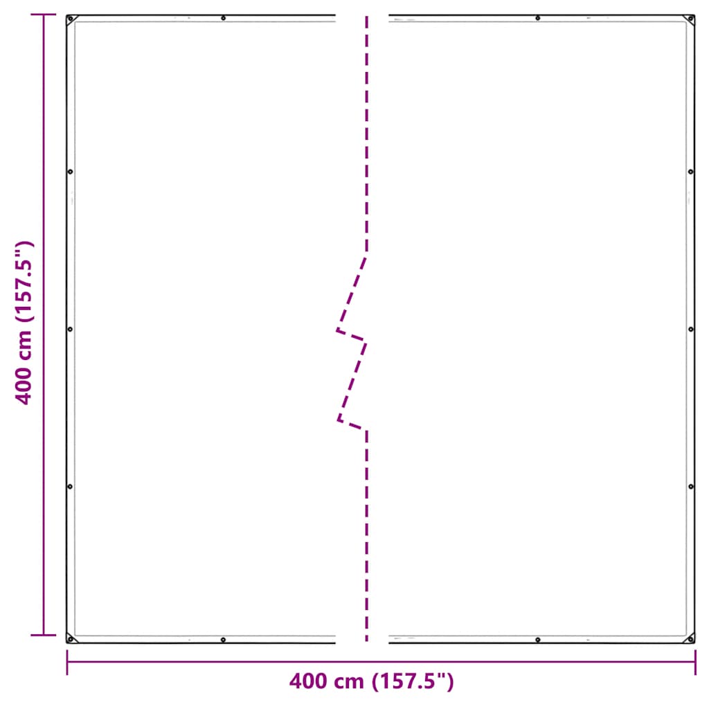 vidaXL Bâche transparente avec œillets 4x4 m PVC