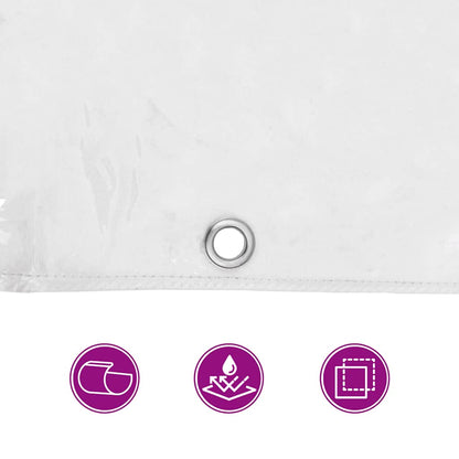 vidaXL Bâche transparente avec œillets 5x12 m PVC