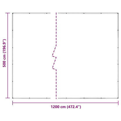 vidaXL Bâche transparente avec œillets 5x12 m PVC
