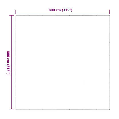 vidaXL Bâche transparente avec œillets 8x8 m PVC