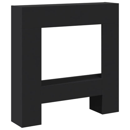 VidaXL Cadre de cheminée noir 81x18x82 cm bois d'ingénierie