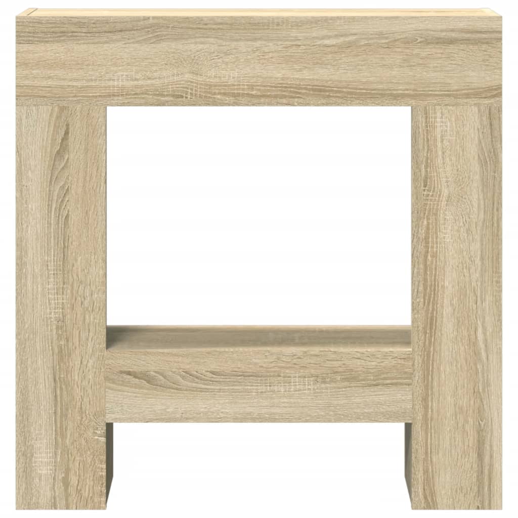 VidaXL Cadre de cheminée chêne sonoma 81x18x82 cm bois d'ingénierie