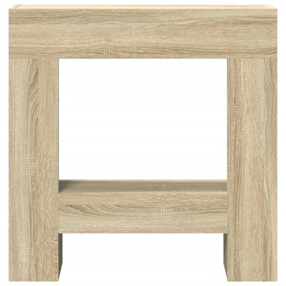 VidaXL Cadre de cheminée chêne sonoma 81x18x82 cm bois d'ingénierie
