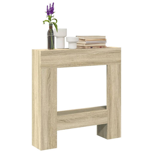 VidaXL Cadre de cheminée chêne sonoma 81x18x82 cm bois d'ingénierie