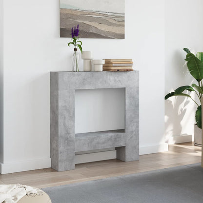 VidaXL Cadre de cheminée gris béton 81x18x82 cm bois d'ingénierie