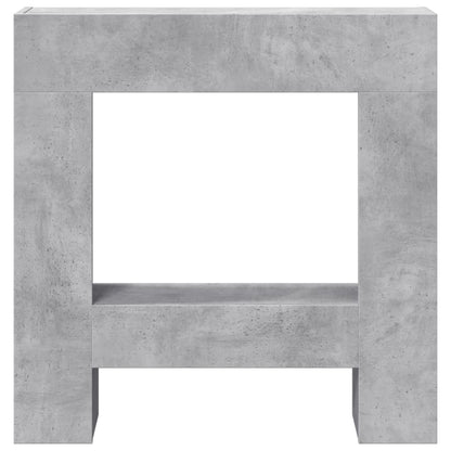 VidaXL Cadre de cheminée gris béton 81x18x82 cm bois d'ingénierie
