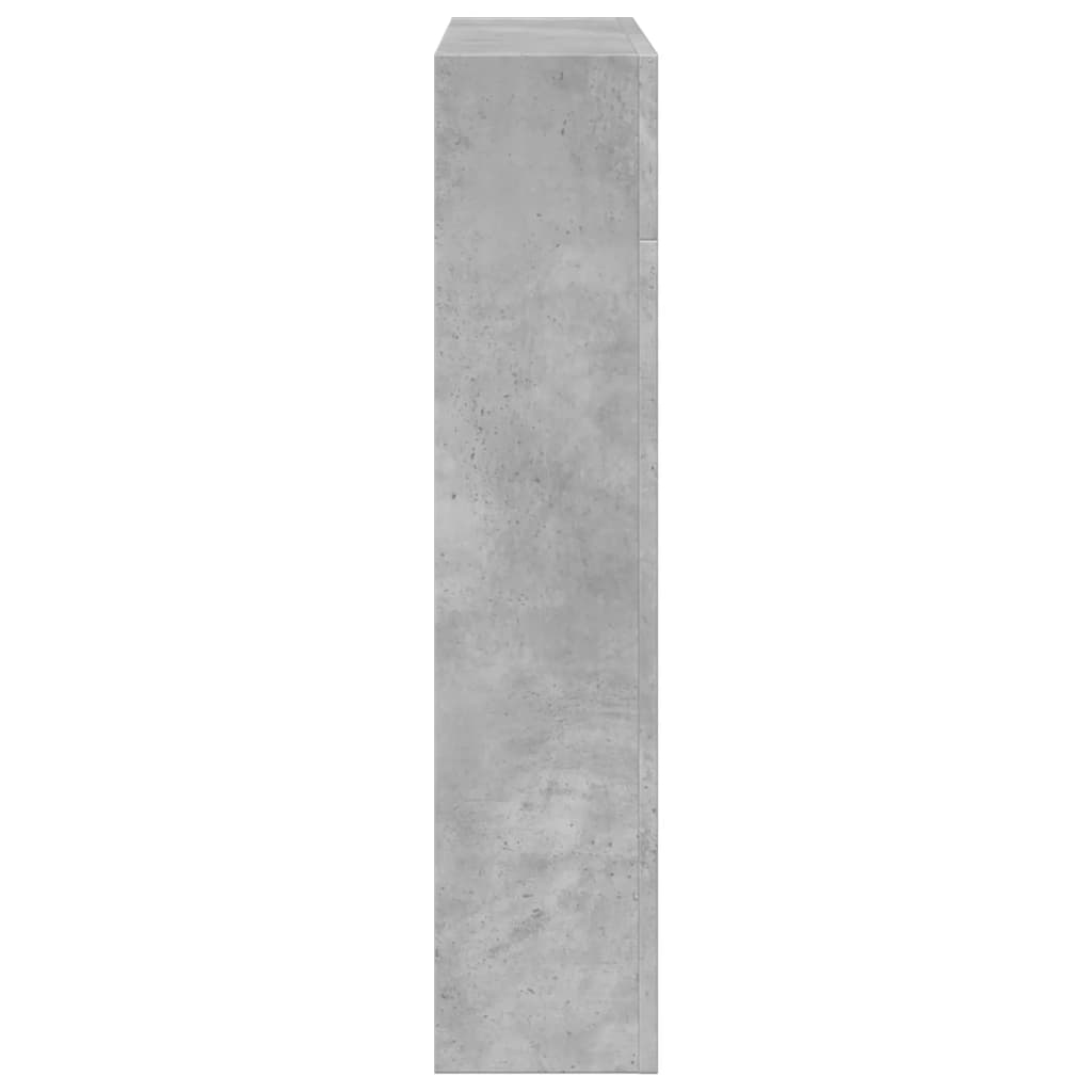 VidaXL Cadre de cheminée gris béton 81x18x82 cm bois d'ingénierie