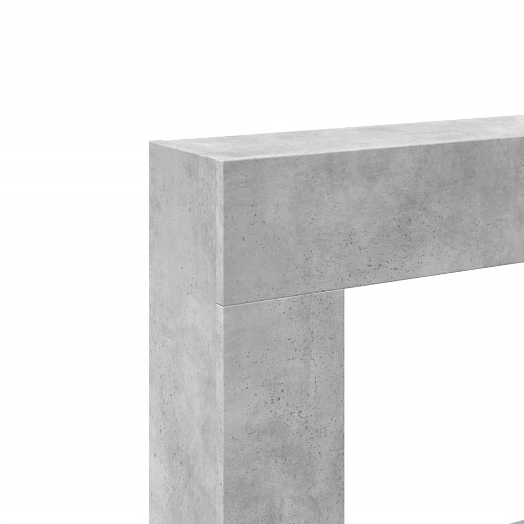VidaXL Cadre de cheminée gris béton 81x18x82 cm bois d'ingénierie