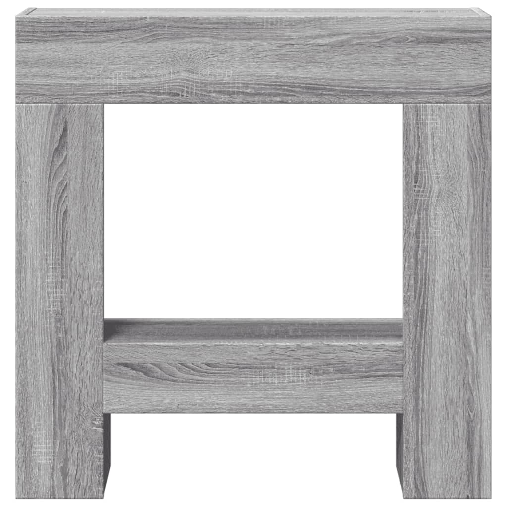 VidaXL Cadre de cheminée sonoma gris 81x18x82 cm bois d'ingénierie
