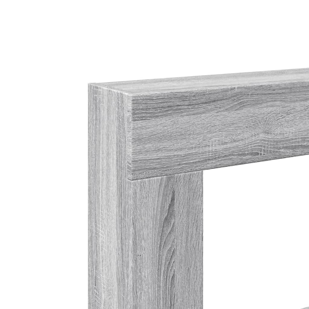 VidaXL Cadre de cheminée sonoma gris 81x18x82 cm bois d'ingénierie