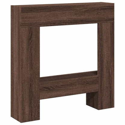 VidaXL Cadre de cheminée chêne marron 81x18x82 cm bois d'ingénierie